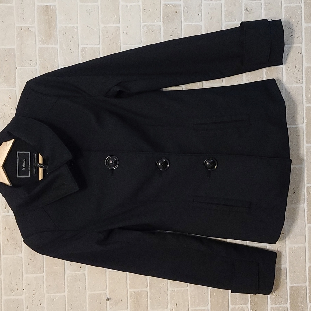 Le Chateau Women's Black Single Breasted Coat Jacket (Size XS)